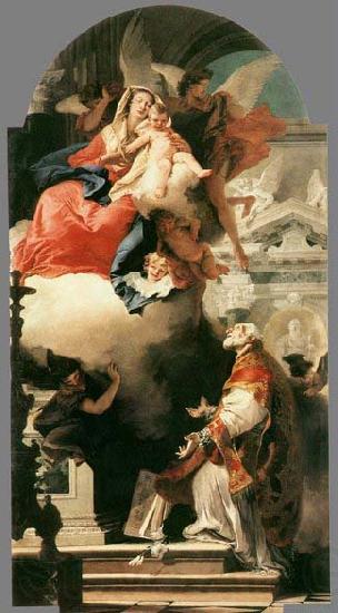 TIEPOLO, Giovanni Domenico The Virgin Appearing to St Philip Neri 1740 Germany oil painting art